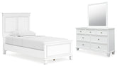 Homestyle Furniture - Ashley Furniture - Fortman Twin Panel Bed, Dresser and Mirror - Twin Panel Bed, Dresser and Mirror - B680B7