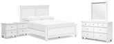 Homestyle Furniture - Ashley Furniture - Fortman Queen Panel Bed, Dresser, Mirror and 2 Nightstands - Queen Panel Bed, Dresser, Mirror and 2 Nightstands - B680B16