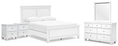 Homestyle Furniture - Ashley Furniture - Fortman Queen Panel Bed, Dresser, Mirror and 2 Nightstands - Queen Panel Bed, Dresser, Mirror and 2 Nightstands - B680B16