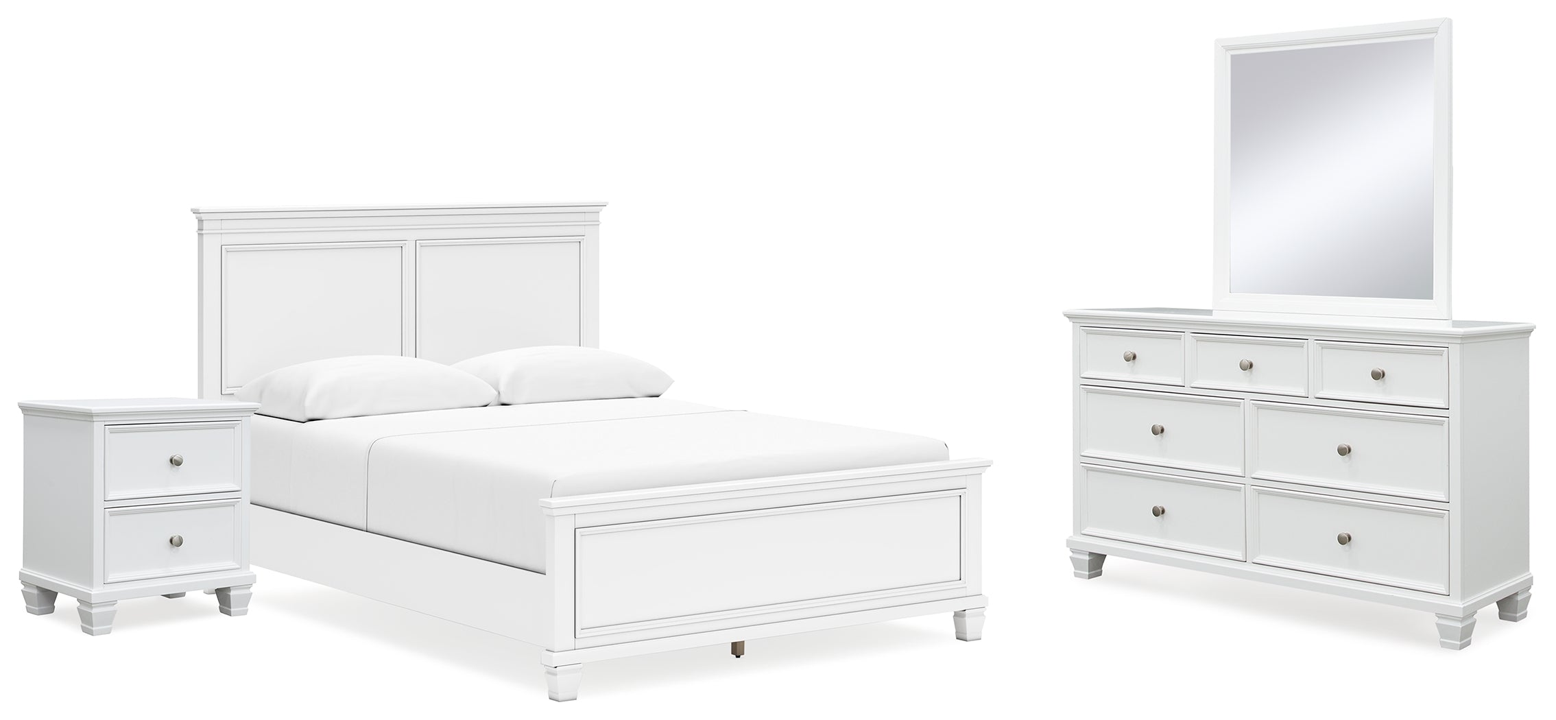Homestyle Furniture - Ashley Furniture - Fortman Queen Panel Bed, Dresser, Mirror and Nightstand - Queen Panel Bed, Dresser, Mirror and Nightstand - B680B12