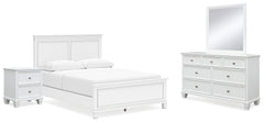 Homestyle Furniture - Ashley Furniture - Fortman Queen Panel Bed, Dresser, Mirror and Nightstand - Queen Panel Bed, Dresser, Mirror and Nightstand - B680B12