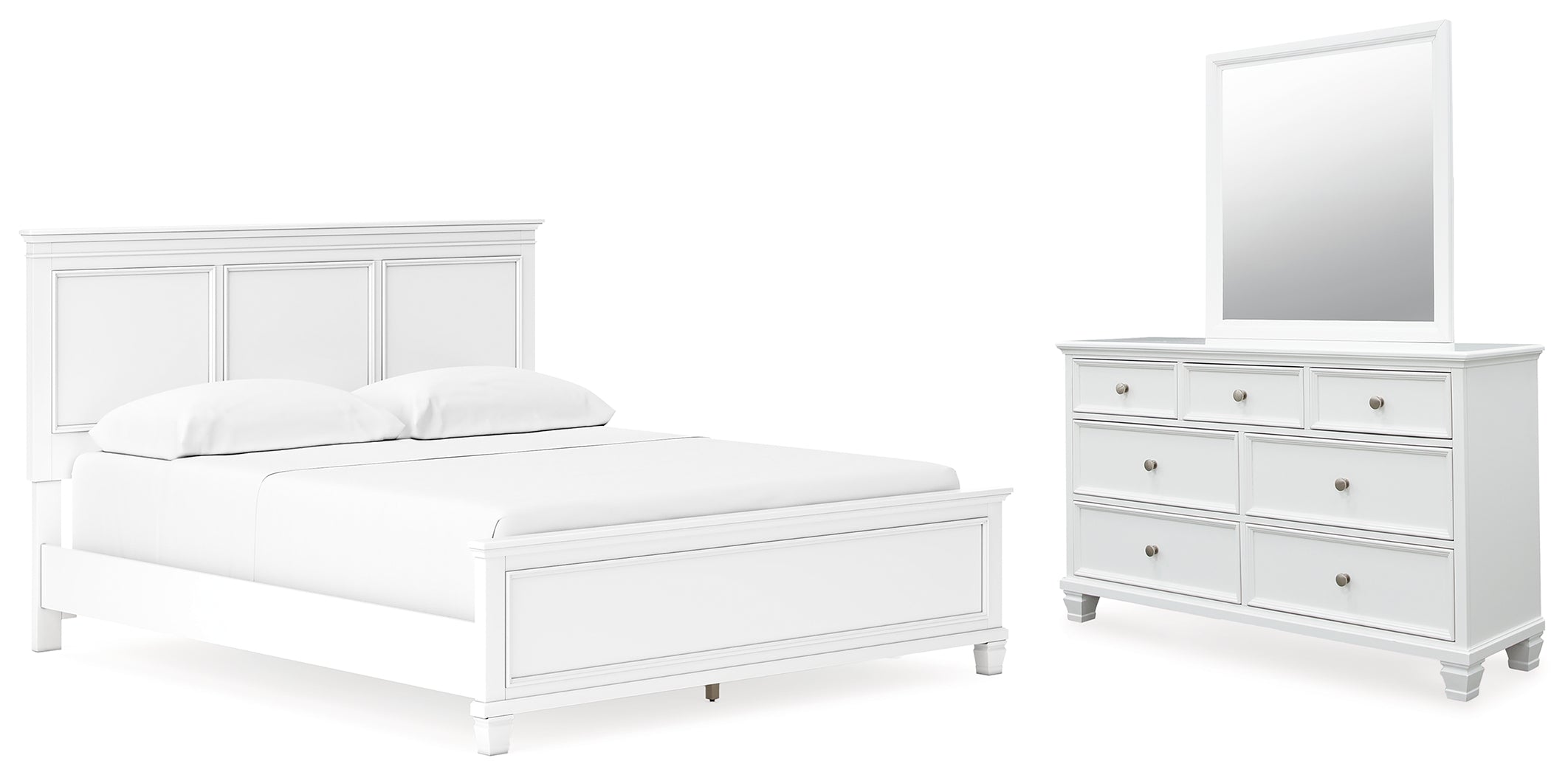 Homestyle Furniture - Ashley Furniture - Fortman California King Panel Bed, Dresser and Mirror - California King Panel Bed, Dresser and Mirror - B680B14