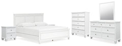 Homestyle Furniture - Ashley Furniture - Fortman King Panel Bed, Dresser, Mirror, Chest and 2 Nightstands - King Panel Bed, Dresser, Mirror, Chest and 2 Nightstands - B680B19