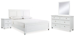 Homestyle Furniture - Ashley Furniture - Fortman King Panel Bed, Dresser, Mirror and Nightstand - King Panel Bed, Dresser, Mirror and Nightstand - B680B17