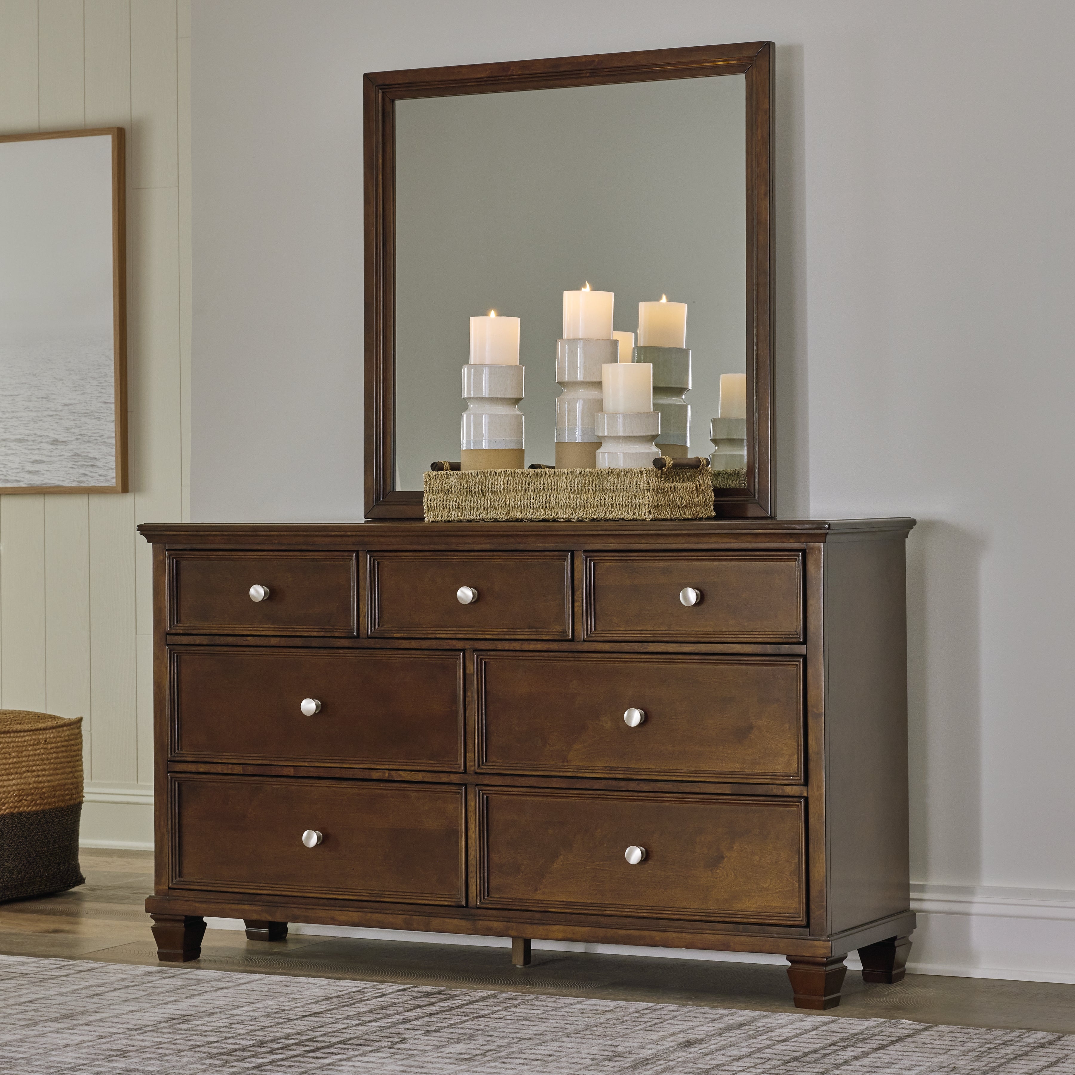 Homestyle Furniture - Ashley Furniture - Danabrin Dresser and Mirror - Dresser and Mirror - B685B1