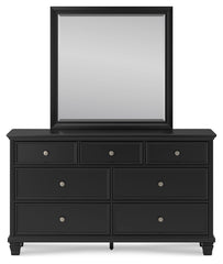 Lanolee King Panel Bed, Dresser, Mirror and Nightstand