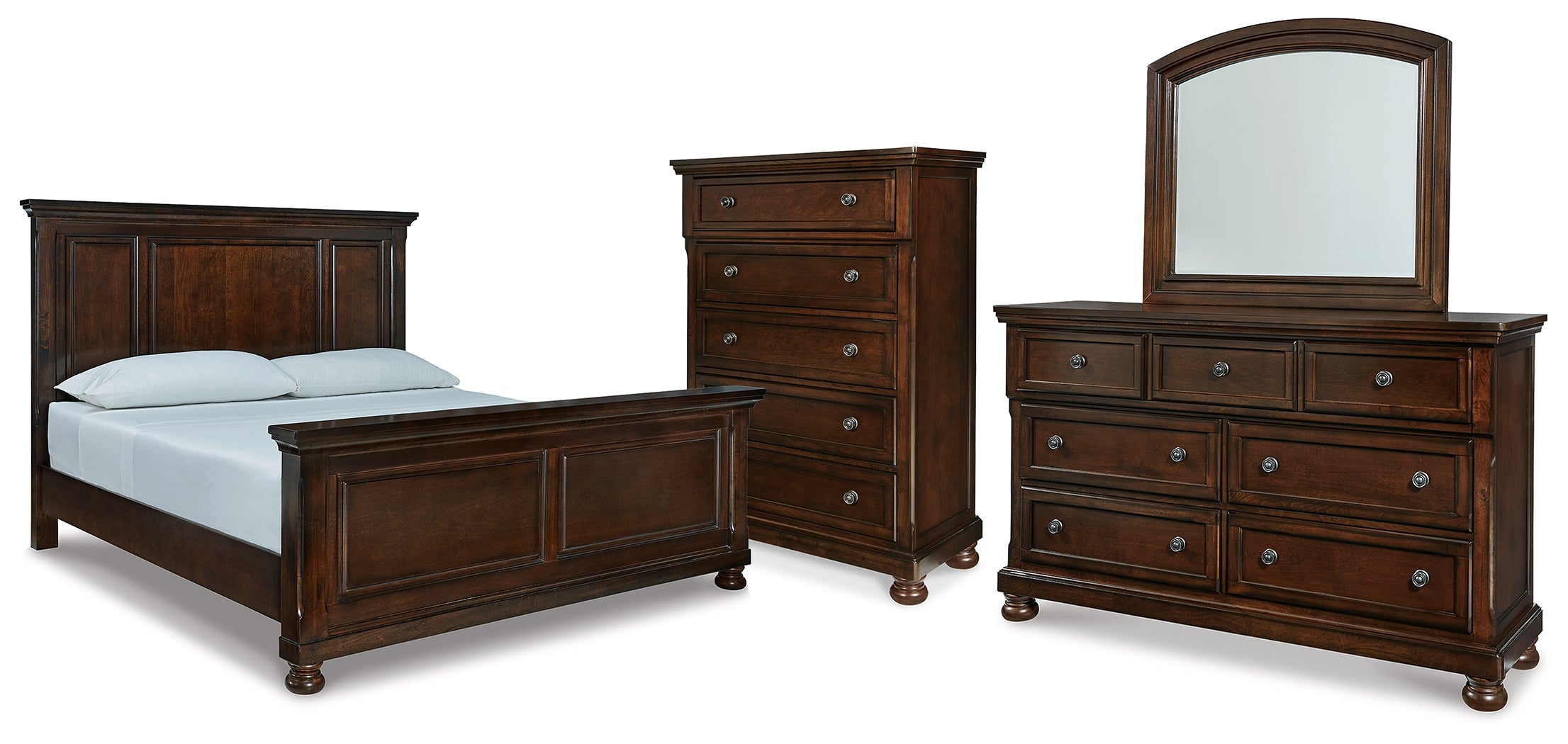 Homestyle Furniture - Ashley Furniture - Porter California King Panel Bed, Dresser, Mirror and Chest - California King Panel Bed, Dresser, Mirror and Chest - B697B40