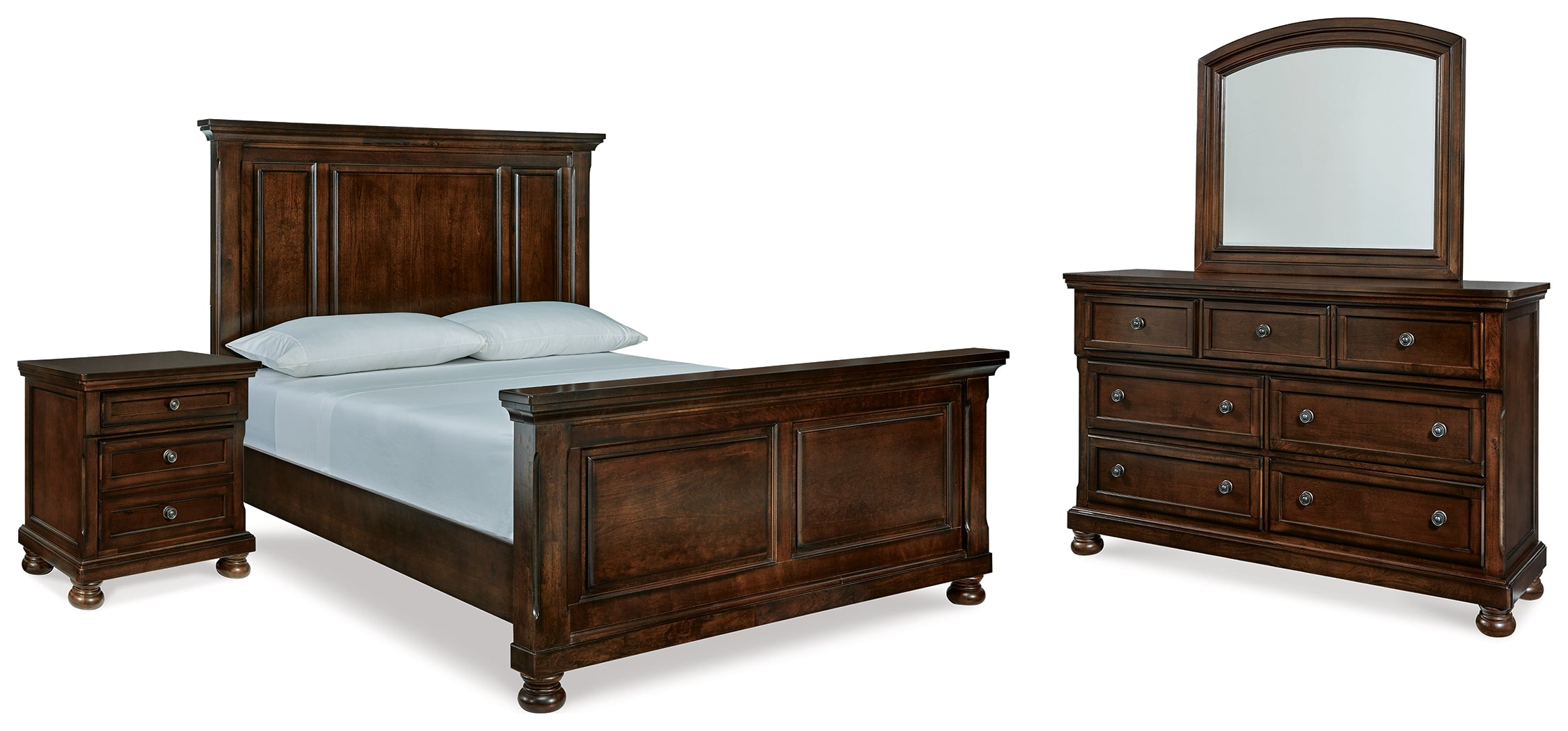 Homestyle Furniture - Ashley Furniture - Porter Queen Panel Bed, Dresser, Mirror and Nightstand - Queen Panel Bed, Dresser, Mirror and Nightstand - B697B29