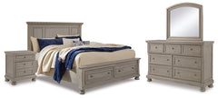 Homestyle Furniture - Ashley Furniture - Lettner Queen Panel Storage Bed, Dresser, Mirror and Nightstand - Queen Panel Storage Bed, Dresser, Mirror and Nightstand - B733B46
