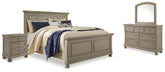 Homestyle Furniture - Ashley Furniture - Lettner King Panel Bed, Dresser, Mirror and 2 Nightstands - King Panel Bed, Dresser, Mirror and 2 Nightstands - B733B48