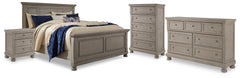 Homestyle Furniture - Ashley Furniture - Lettner California King Panel Bed, Dresser, Chest and 2 Nightstands - California King Panel Bed, Dresser, Chest and 2 Nightstands - B733B47