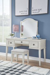 Homestyle Furniture - Ashley Furniture - Robbinsdale Mirrored Vanity with Bench - Mirrored Vanity with Bench - B742B11