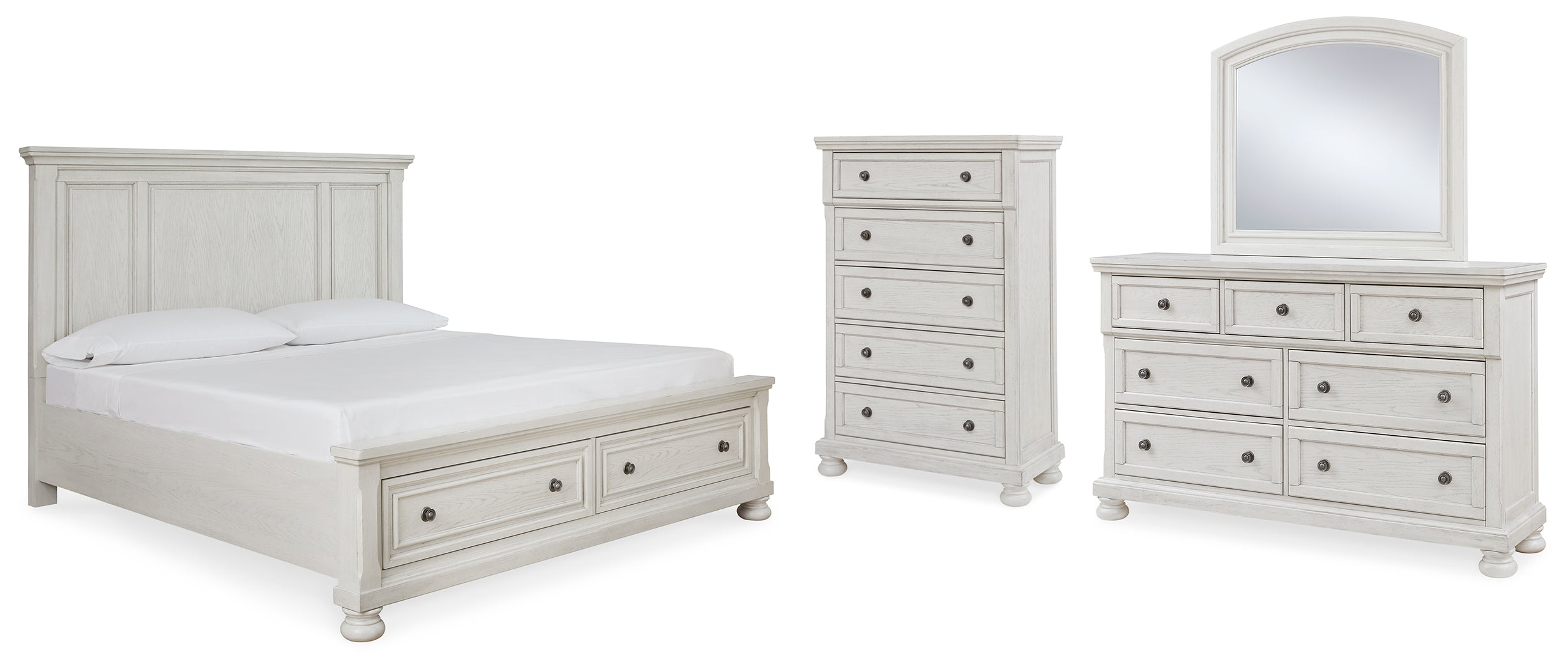 Homestyle Furniture - Ashley Furniture - Robbinsdale Queen Panel Storage Bed, Dresser, Mirror and Chest - Queen Panel Storage Bed, Dresser, Mirror and Chest - B742B27