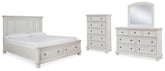 Homestyle Furniture - Ashley Furniture - Robbinsdale Queen Panel Storage Bed, Dresser, Mirror and Chest - Queen Panel Storage Bed, Dresser, Mirror and Chest - B742B27