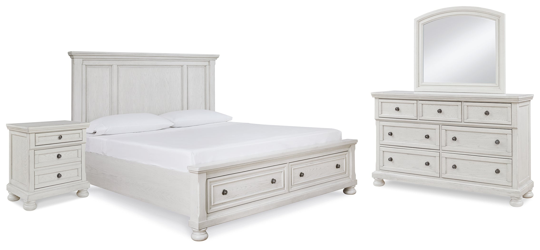 Homestyle Furniture - Ashley Furniture - Robbinsdale Queen Storage Bed, Dresser, Mirror and Nightstand - Queen Storage Bed, Dresser, Mirror and Nightstand - B742B28