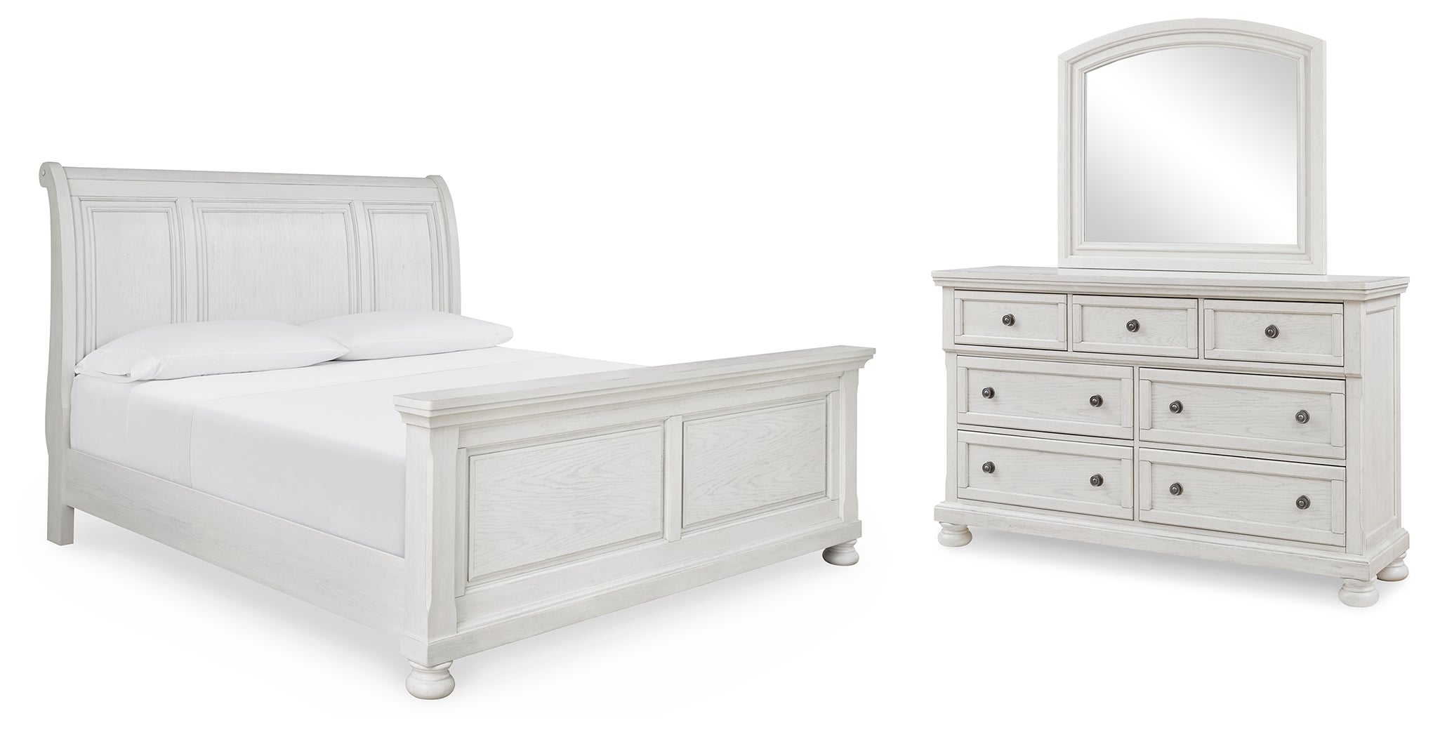 Homestyle Furniture - Ashley Furniture - Robbinsdale King Sleigh Bed, Dresser and Mirror - King Sleigh Bed, Dresser and Mirror - B742B34