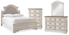Realyn Full Panel Bed, Dresser, Mirror and Chest