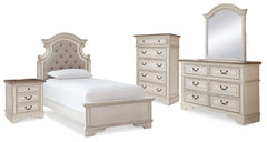 Homestyle Furniture - Ashley Furniture - Realyn Twin Panel Bed, Dresser, Mirror, Chest and Nightstand - Twin Panel Bed, Dresser, Mirror, Chest and Nightstand - B743B44