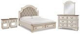 Homestyle Furniture - Ashley Furniture - Realyn King Panel Storage Bed, Dresser, Mirror and 2 Nightstands - King Panel Storage Bed, Dresser, Mirror and 2 Nightstands - B743B66