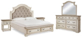 Homestyle Furniture - Ashley Furniture - Realyn King Panel Bed, Dresser, Mirror and 2 Nightstands - King Panel Bed, Dresser, Mirror and 2 Nightstands - B743B64