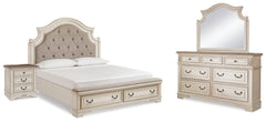 Homestyle Furniture - Ashley Furniture - Realyn King Upholstered Panel Bed, Dresser, Mirror and Nightstand - King Upholstered Panel Bed, Dresser, Mirror and Nightstand - B743B33