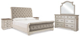 Homestyle Furniture - Ashley Furniture - Realyn King Upholstered Sleigh Bed, Dresser, Mirror and 2 Nightstands - King Upholstered Sleigh Bed, Dresser, Mirror and 2 Nightstands - B743B51