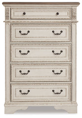 Realyn Queen Upholstered Panel Bed and Chest