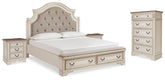 Homestyle Furniture - Ashley Furniture - Realyn King Storage Bed, Chest and 2 Nightstands - King Storage Bed, Chest and 2 Nightstands - B743B50