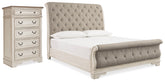 Homestyle Furniture - Ashley Furniture - Realyn Queen Upholstered Sleigh Bed and Chest - Queen Upholstered Sleigh Bed and Chest - B743B29