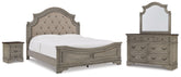 Homestyle Furniture - Ashley Furniture - Lodenbay King Upholstered Panel Bed, Dresser, Mirror, and Nightstand - King Upholstered Panel Bed, Dresser, Mirror, and Nightstand - B751B8