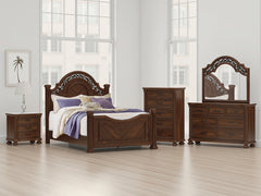 Homestyle Furniture - Ashley Furniture - Lavinton Queen Poster Bed - Queen Poster Bed - B764B5