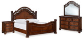 Homestyle Furniture - Ashley Furniture - Lavinton Queen Poster Bed, Dresser, Mirror and Nightstand - Queen Poster Bed, Dresser, Mirror and Nightstand - B764B13