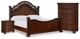 Homestyle Furniture - Ashley Furniture - Lavinton Queen Poster Bed, Chest and Nightstand - Queen Poster Bed, Chest and Nightstand - B764B15