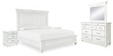Homestyle Furniture - Ashley Furniture - Kanwyn Queen Panel Bed, Dresser, Mirror and 2 Nightstands - Queen Panel Bed, Dresser, Mirror and 2 Nightstands - B777B28