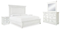 Homestyle Furniture - Ashley Furniture - Kanwyn Queen Panel Bed, Dresser, Mirror and 2 Nightstands - Queen Panel Bed, Dresser, Mirror and 2 Nightstands - B777B28