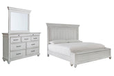 Homestyle Furniture - Ashley Furniture - Kanwyn King Panel Bed with Storage, Dresser and Mirror - King Panel Bed with Storage, Dresser and Mirror - B777B27