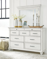 Homestyle Furniture - Ashley Furniture - Kanwyn Dresser and Mirror - Dresser and Mirror - B777B1