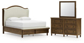 Homestyle Furniture - Ashley Furniture - Sturlayne Queen Upholstered Panel Bed, Dresser and Mirror - Queen Upholstered Panel Bed, Dresser and Mirror - B787B3