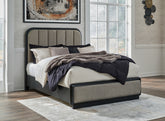 Homestyle Furniture - Ashley Furniture - Rowanbeck Queen Upholstered Panel Bed - Queen Upholstered Panel Bed - B821B2