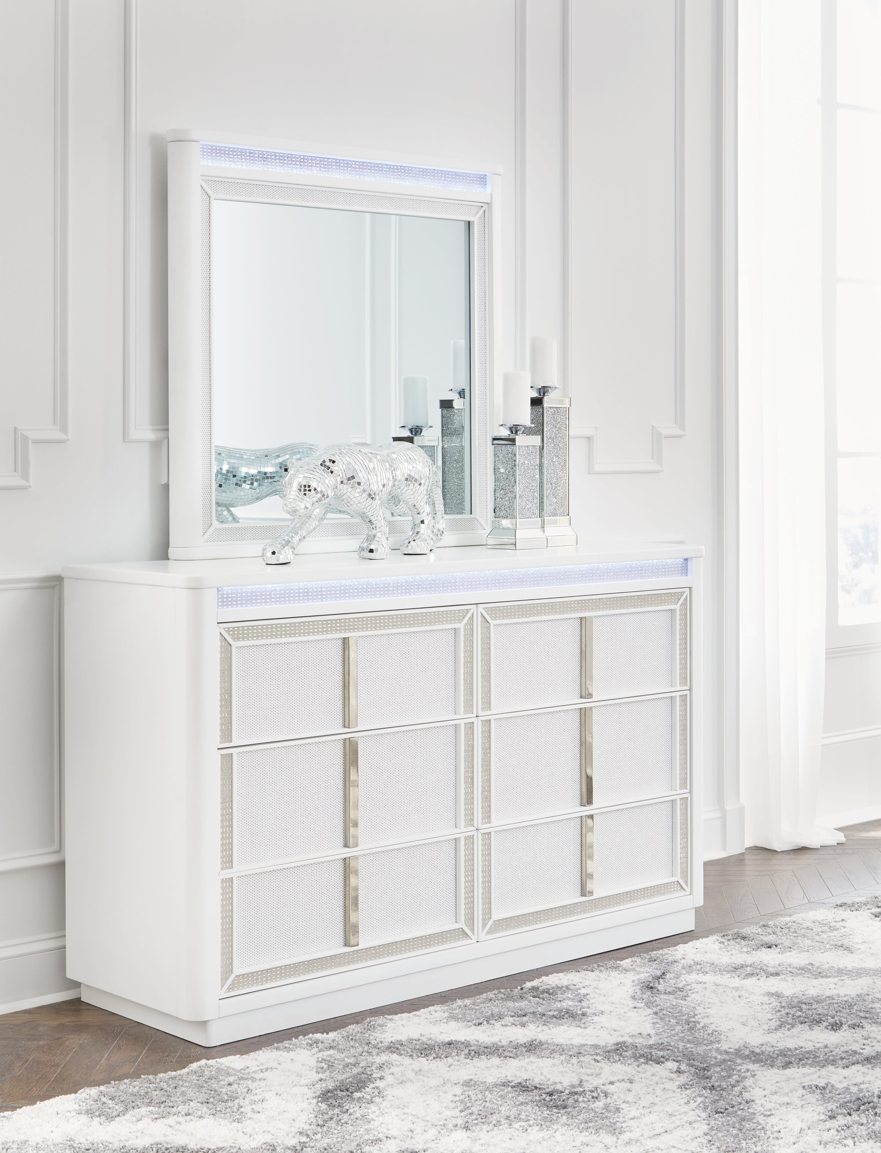 Homestyle Furniture - Ashley Furniture - Chalanna Dresser and Mirror - Dresser and Mirror - B822B1