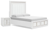 Homestyle Furniture - Ashley Furniture - Chalanna Queen Panel Storage Bed and Nightstand - Queen Panel Storage Bed and Nightstand - B822B8