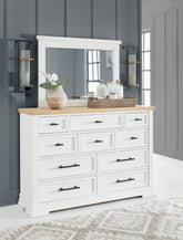 Homestyle Furniture - Ashley Furniture - Ashbryn Dresser and Mirror - Dresser and Mirror - B844B1