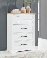 Homestyle Furniture - Ashley Furniture - Ashbryn Chest of Drawers - Five Drawer Chest - B844-46