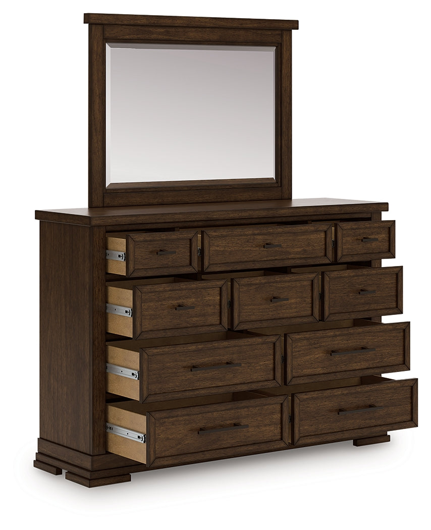 Homestyle Furniture - Ashley Furniture - Taffenbrook Dresser and Mirror - Dresser and Mirror - B849B1