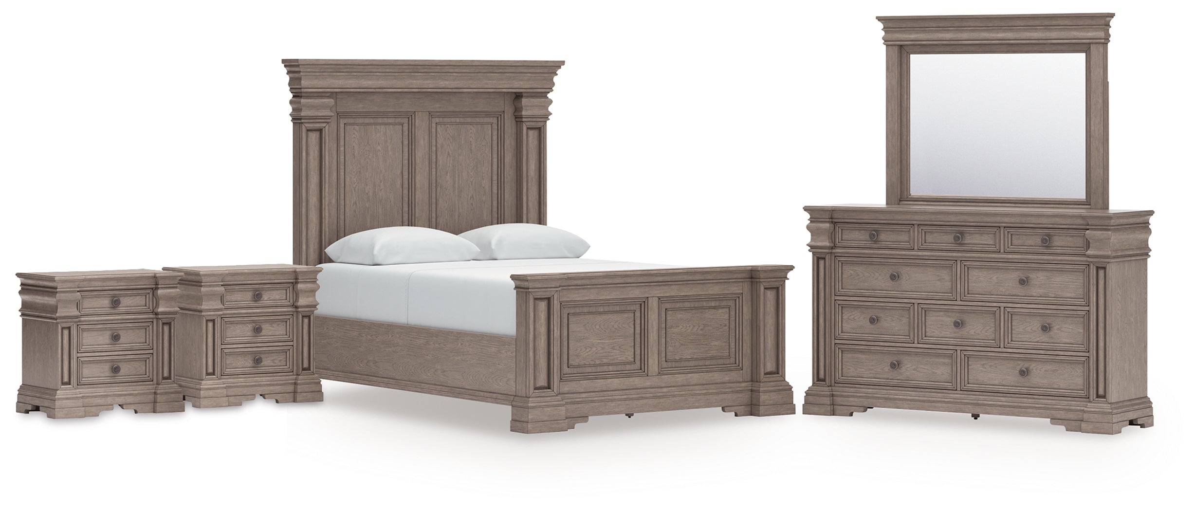 Homestyle Furniture - Ashley Furniture - Blairhurst Queen Panel Bed, Dresser, Mirror and 2 Nightstands - Queen Panel Bed, Dresser, Mirror and 2 Nightstands - B916B10