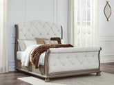 Homestyle Furniture - Ashley Furniture - Ardenfield Queen Upholstered Sleigh Bed - Queen Upholstered Sleigh Bed - B944B2