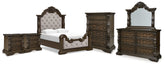 Homestyle Furniture - Ashley Furniture - Maylee Queen Panel Bed, Dresser, Mirror, Chest and 2 Nightstands - Queen Panel Bed, Dresser, Mirror, Chest and 2 Nightstands - B947B16