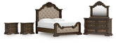 Homestyle Furniture - Ashley Furniture - Maylee King Upholstered Bed, Dresser, Mirror and 2 Nightstands - King Upholstered Bed, Dresser, Mirror and 2 Nightstands - B947B15