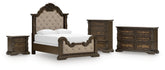 Homestyle Furniture - Ashley Furniture - Maylee Queen Upholstered Bed, Dresser, Chest and Nightstand - Queen Upholstered Bed, Dresser, Chest and Nightstand - B947B12