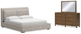 Homestyle Furniture - Ashley Furniture - Cabalynn King Upholstered Bed, Dresser and Mirror - King Upholstered Bed, Dresser and Mirror - B974B10